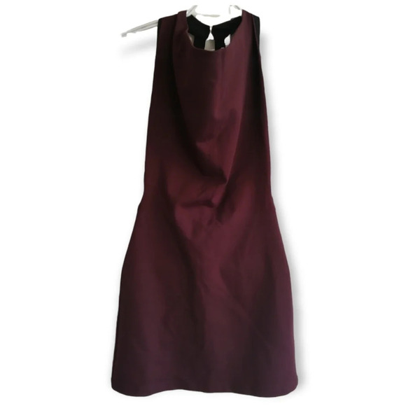 Urban Outfitters Wine Purple Cowl Neck Bodycon Mini Dress with Plunging Back XS - Picture 2 of 16